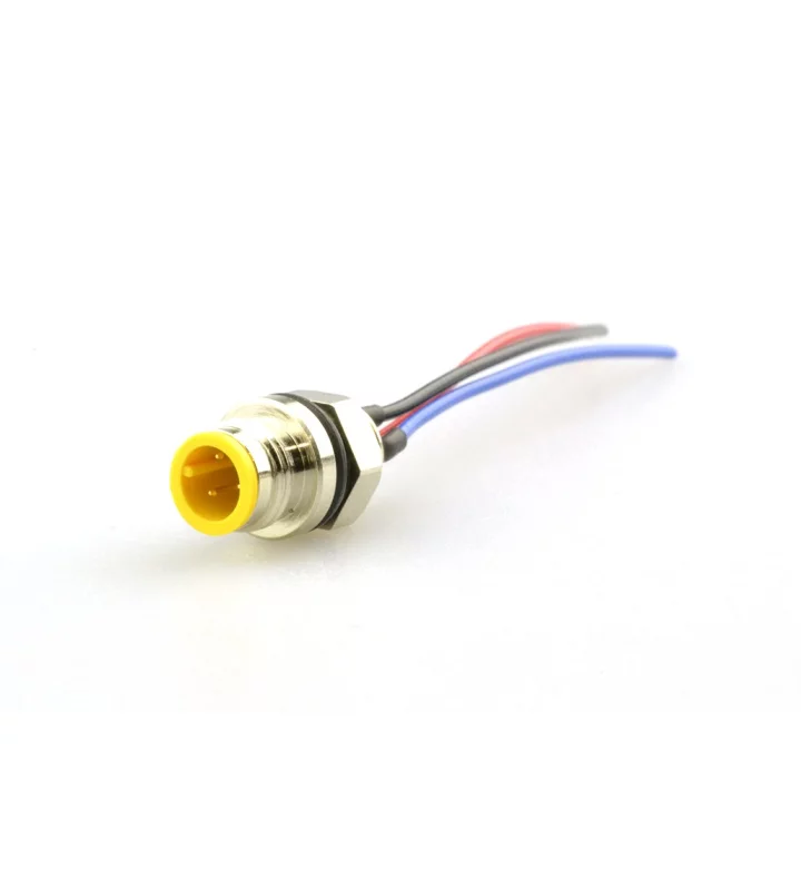 Mini C male panel mount connector