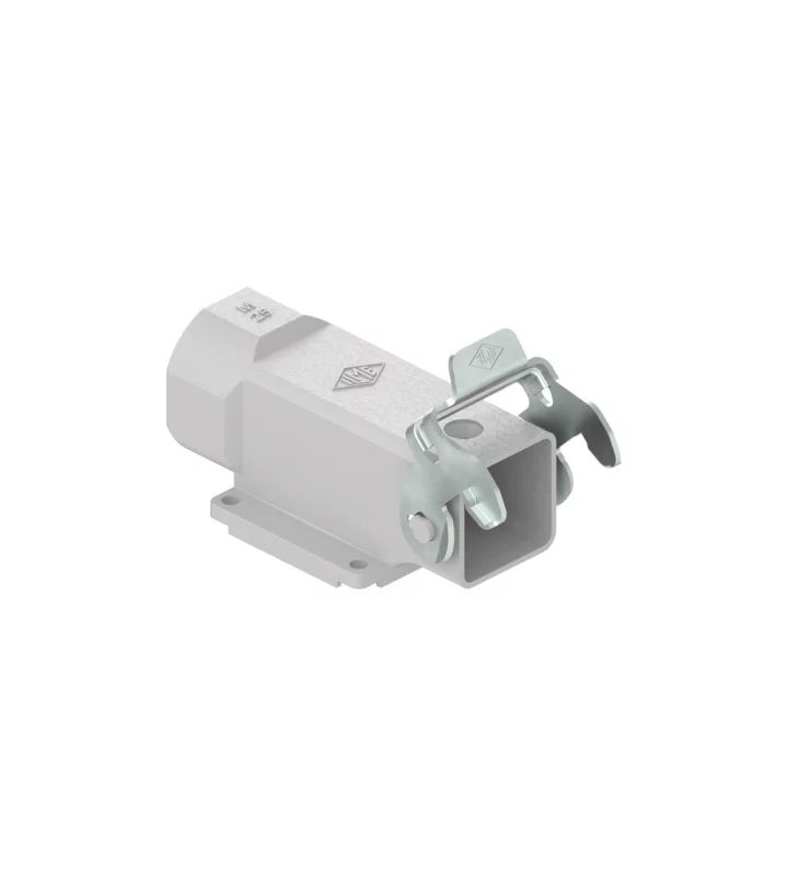 surface mounting housing, angled, size 21.21, zinc, 1 lever steel, 1xM25 side, closed bottom