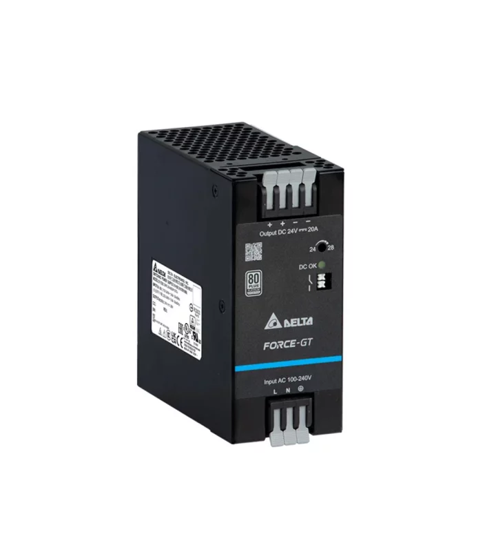 Power supply, 1Ph, 480W, DIN Rail, AC/DC, 24 Vdc, 20 A