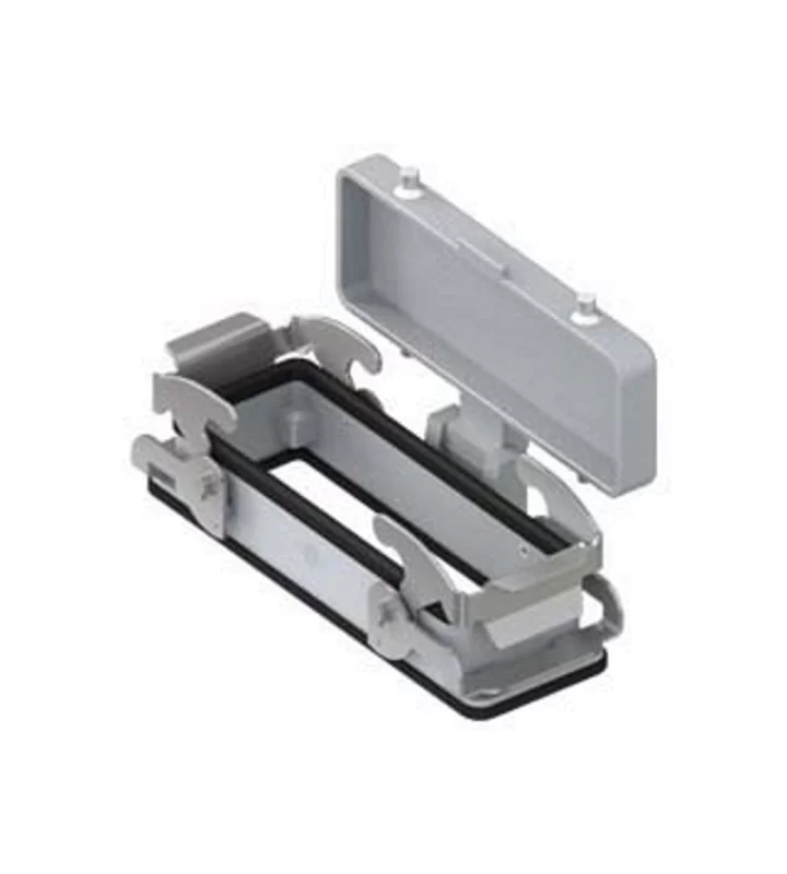 bulkhead mounting housing, size 104.27, V-TYPE alu, 2 levers, cover metal