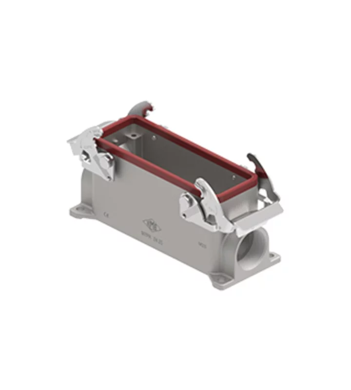 surface mounting housing, size 104.27, 180 °C alu, 2 levers, 1xM25 side