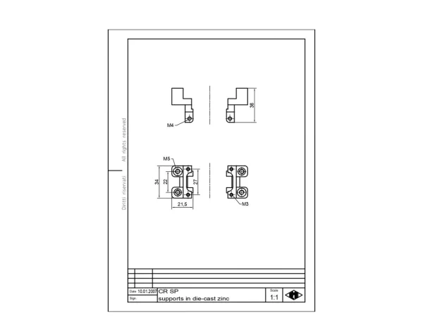 adapter, zinc, for anchorage CRFS+CRSS, 2 pieces with fixing screw
