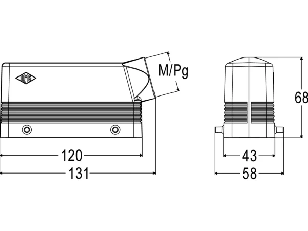 hood, size 104.27, C-TYPE alu, 4 pegs, 1xM32 side