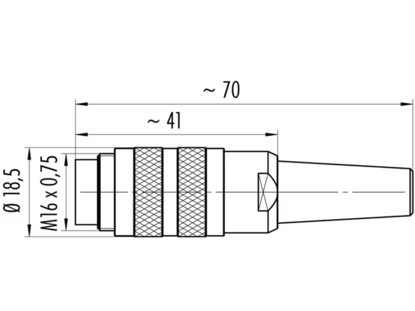 Male cable connector