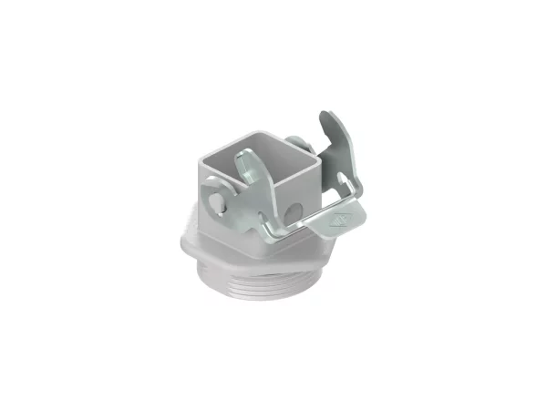 bulkhead mounting housing, size 21.21, CKA zinc, 1 rigid lever steel, 1xM32 external