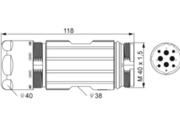 Straight Connector, Male Thread