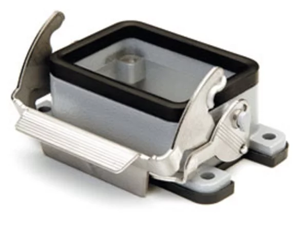 bulkhead mounting housing, size 44.27, V-TYPE alu, 1 lever
