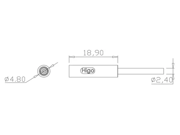 Micro A male/male extension cable