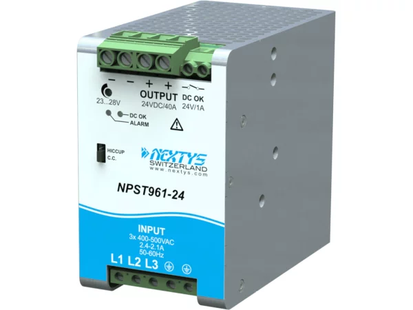 Power Supply 3Ph, 960W Din-Rail AC/DC 24 Vdc 40 A