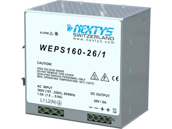 Power Supply, 160W, Wide Input Range Din-Rail AC/DC 24 Vdc 6 A