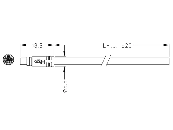 Micro A Male plug connector