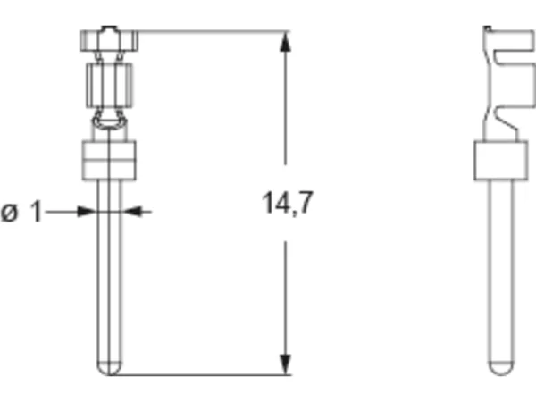 male contact, 0,08-0,21mm², stampt, crimp, 5A, for 250 cycle of connector
