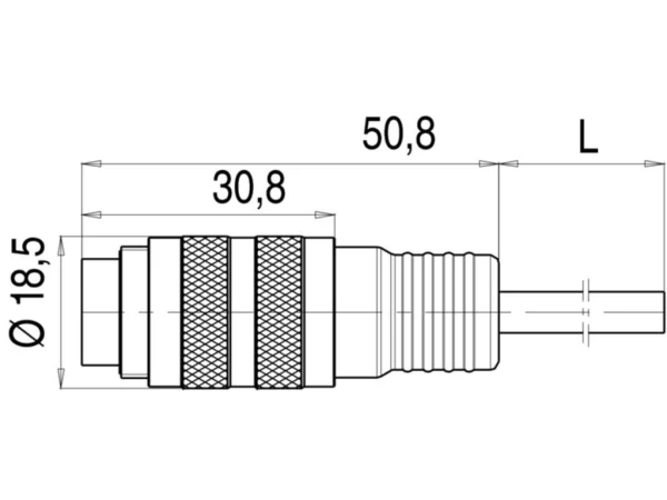 Male cable connector