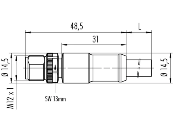 Male cable connector