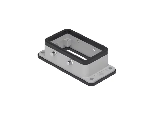 bulkhead mounting housing, size 57.27, C-TYPE alu, 4 pegs