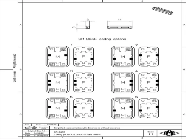 coding pin, plastic, 6 coding possibilities, for inserts CQ 08E