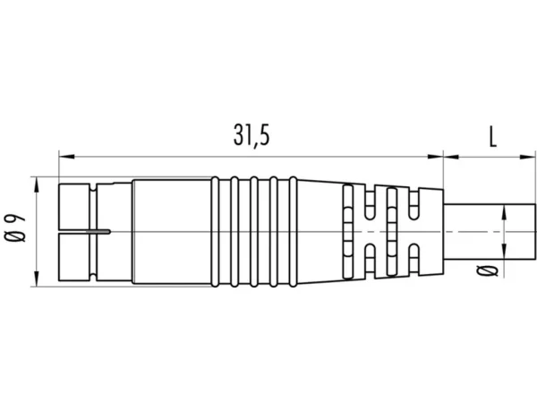 Male cable connector