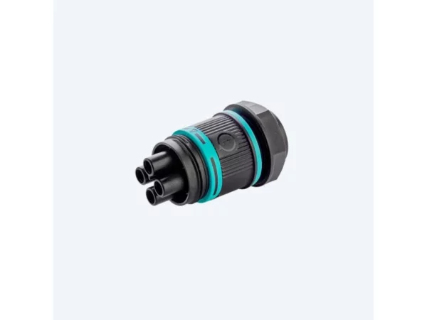 Mini socket connector panel-mounted, screw