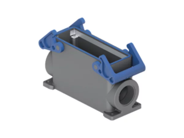 surface mounting housing, high, size 104.27, T-TYPE C plastic, 2 levers, 1xM40 side, PE-jumper