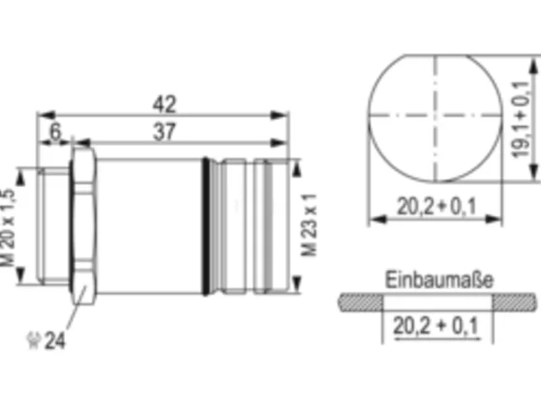 Single Hole Panel Connector