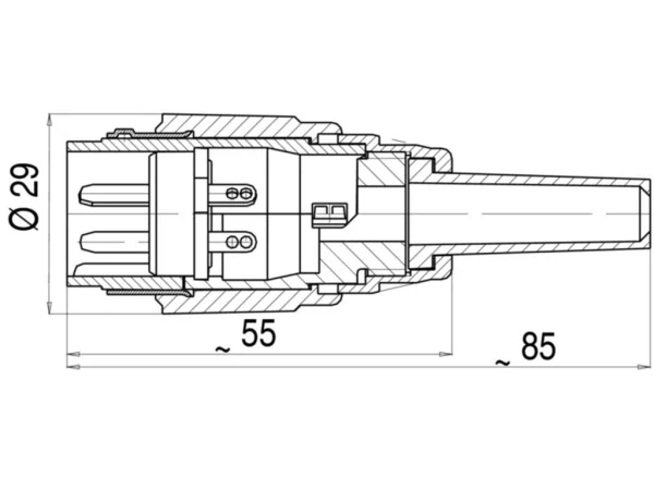 Male cable connector