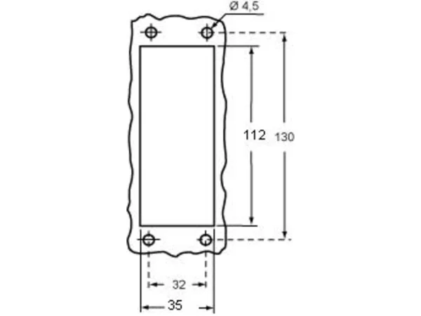 bulkhead mounting housing, size 104.27, T-TYPE plastic, 2 levers, PE-jumper