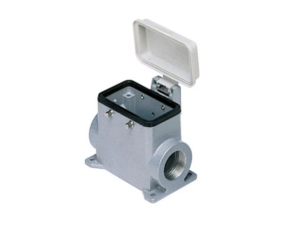 surface mounting housing, high, size 57.27, C-TYPE alu, 4 pegs, 2xPG21 side, cov.