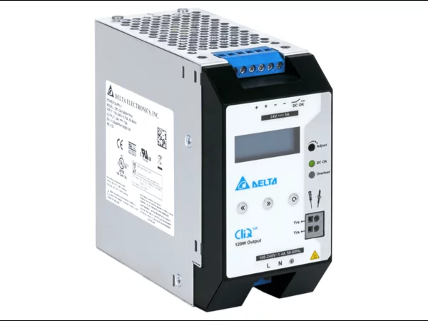 Power Supply, 1Ph, 120W, DIN Rail, AC/DC, 24 Vdc, 5 A