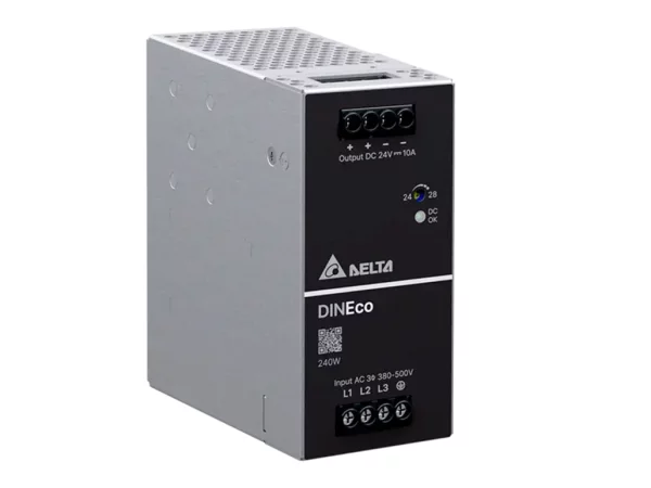 Power supply, 2,3Ph, 240W, DIN Rail, AC/DC, 48 Vdc, 5 A