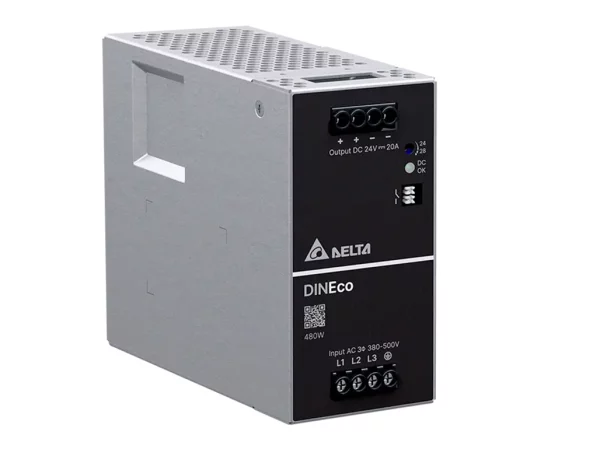 Power supply, 2,3Ph, 480W, DIN Rail, AC/DC, 48 Vdc, 10 A