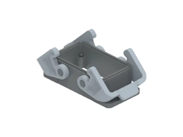 bulkhead mounting housing, size 57.27, T-TYPE plastic, 2 levers, PE-jumper