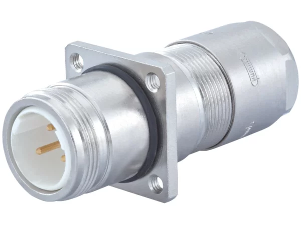 Panel Connector with built in Cable Strain Relief