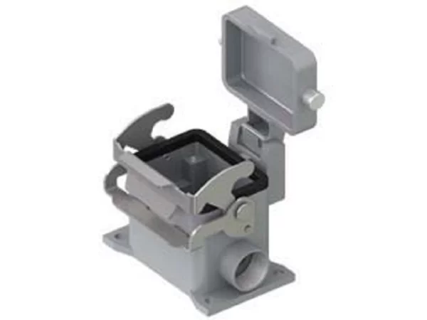 surface mounting housing, high, size 44.27, V-TYPE alu, 1 lever, 2xM40 side, cover metal