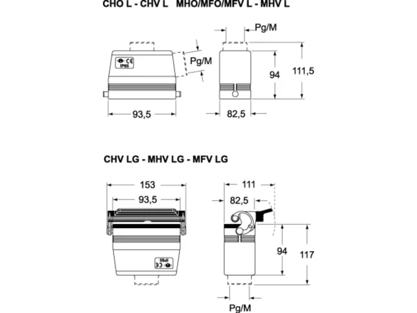 hood, size 77.62, C-TYPE alu, 1 lever, 1xM40 top