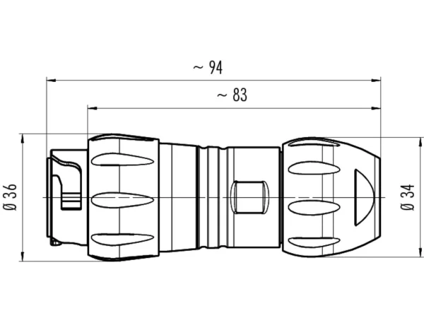 Male cable connector