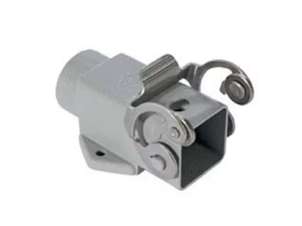 bulkhead mounting housing, angled, size 21.21, CKA zinc, 1 lever stainless steel, 1xM20 side, closed bottom