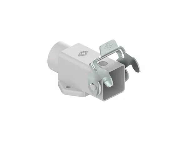 surface mounting housing, angled, size 21.21, zinc, 1 lever steel, 1xM20 side, closed bottom