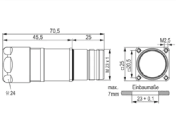 Panel Connector with strain relief