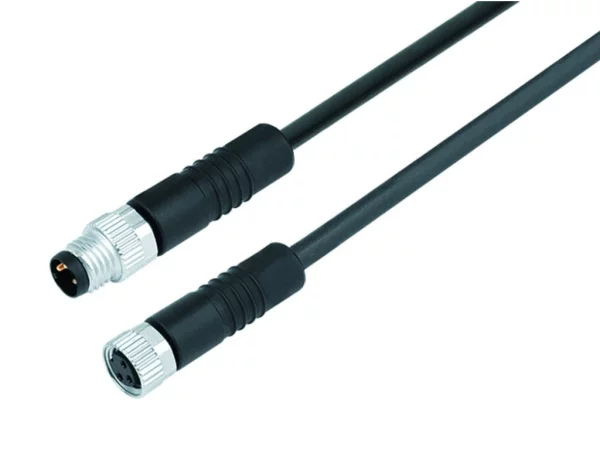 Male cable connector M8x1 - Female cable connector M8x1