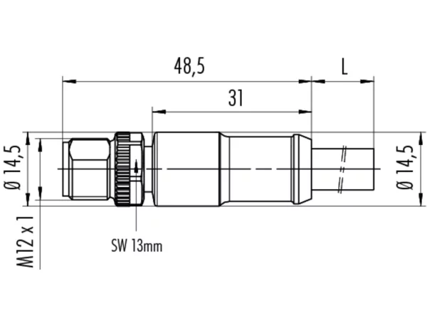 Male cable connector