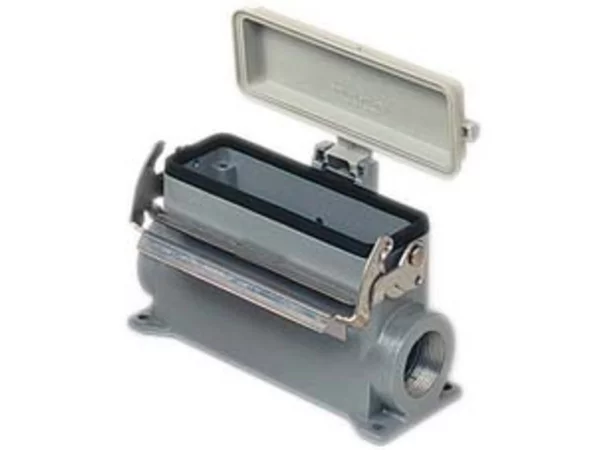 surface mounting housing, high, size 104.27, V-TYPE alu, 1 lever, 2xM40 side, cover metal