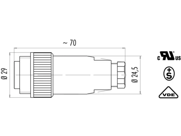 Male cable connector