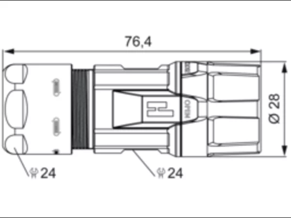 Twilock-S, Straight Connector, Female Thread