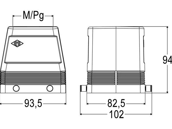 hood, size 77.62, C-TYPE alu, 4 pegs, 1xM50 top, no adaptor