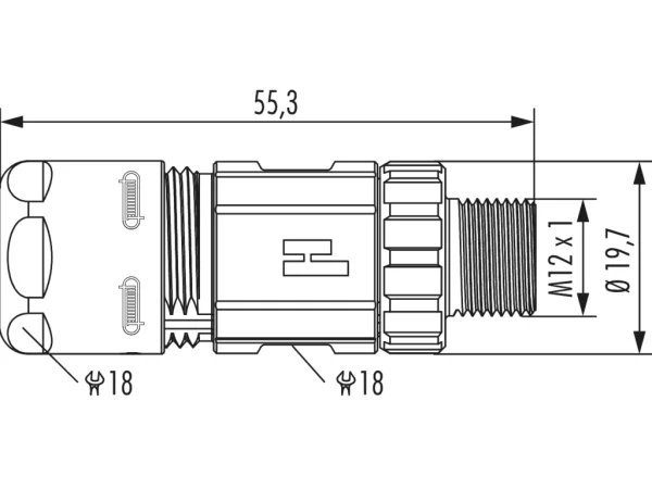 Straight Connector, Male Thread