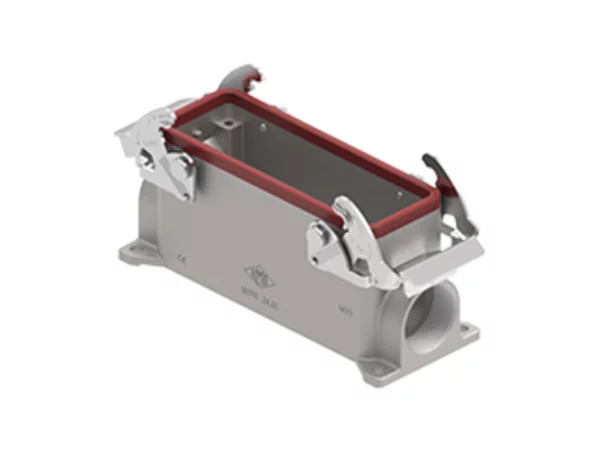 surface mounting housing, size 104.27, 180 °C alu, 2 levers, 1xM25 side