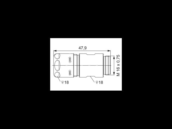 Straight Connector, Male Thread