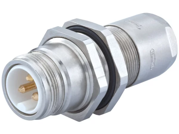Panel Connector with built in Cable Strain Relief