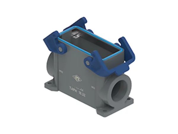surface mounting housing, high, size 77.27, T-TYPE H plastic, 2 levers, 1xM32 side, PE-jumper