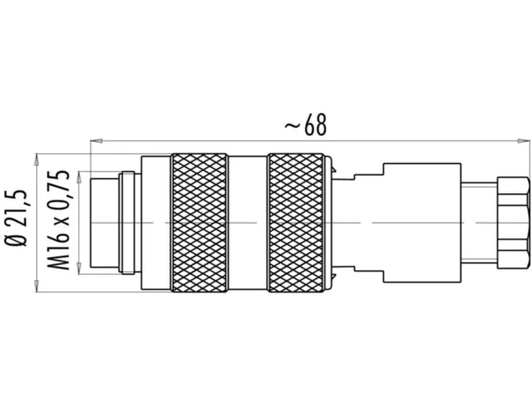 Male cable connector